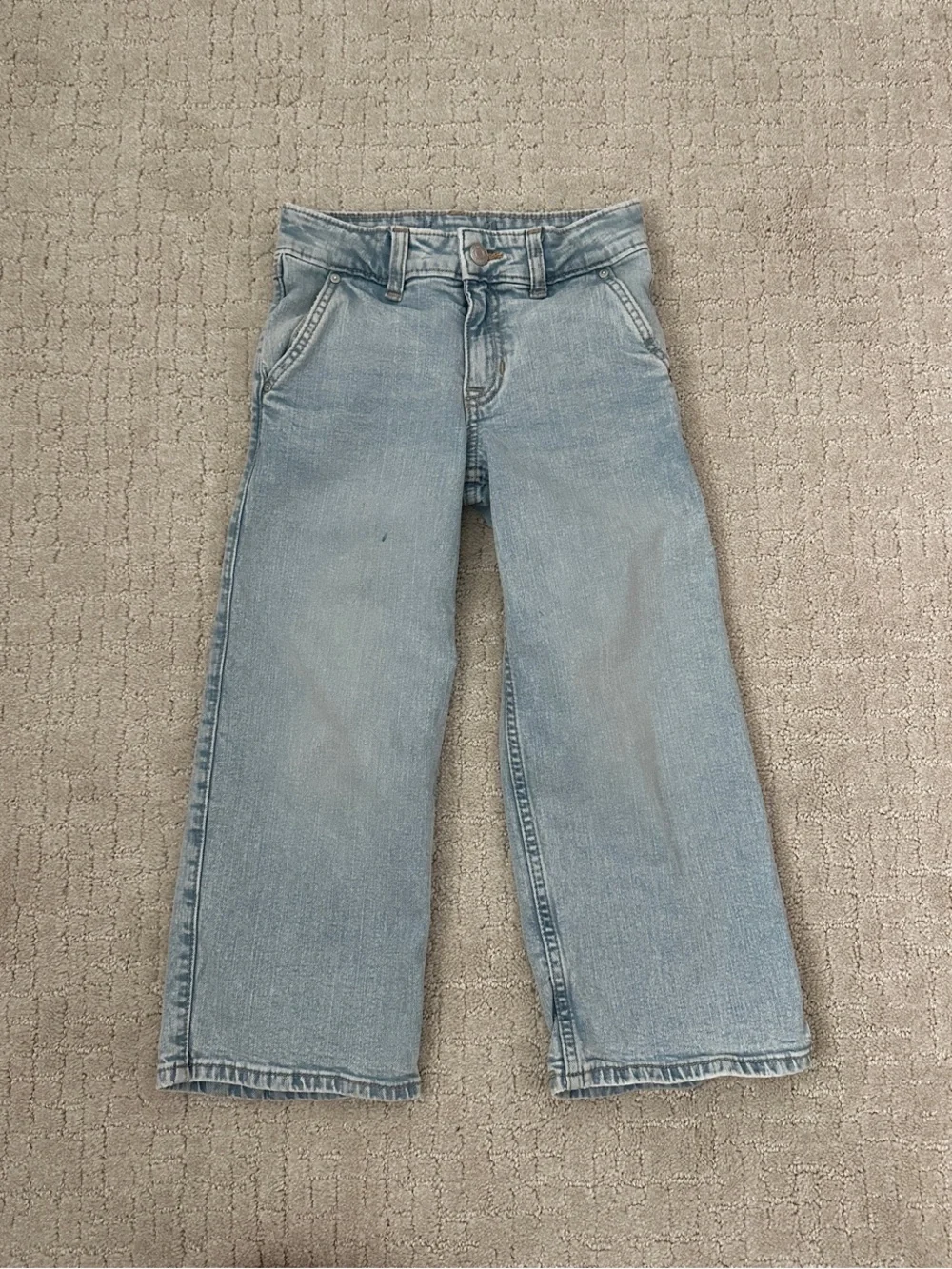 Abercrombie kids Light Blue Heart Back-Pocket Girls Jeans - 7/8 short